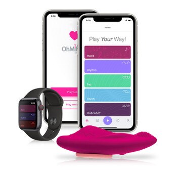 Foxy App-Controlled Wearable Panty Vibrator with OhMiBod Remote App on a white background