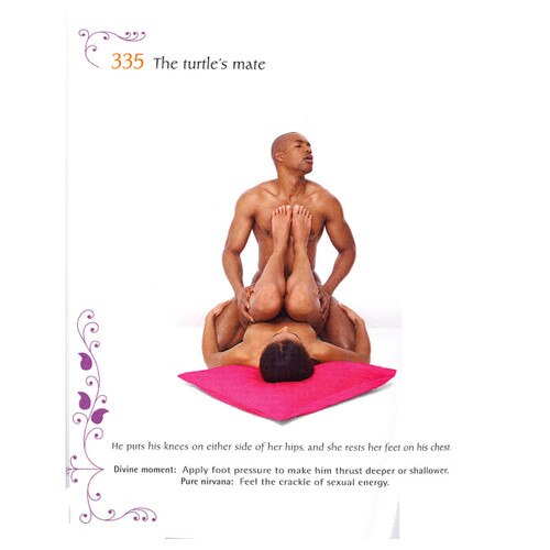 An interior page of Kama Sutra 365 demonstrating a sex position with photo and description.