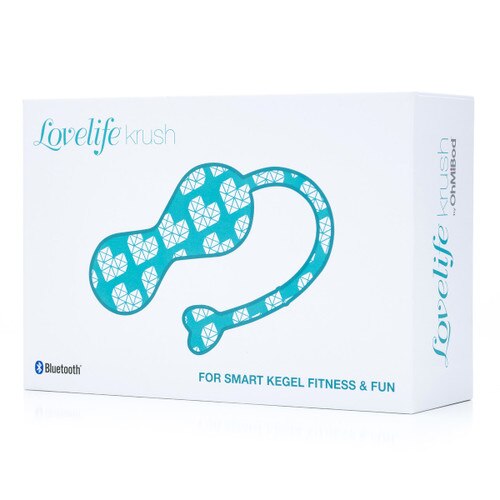 An image of the turquoise Lovelife Krush box sitting on a white background.