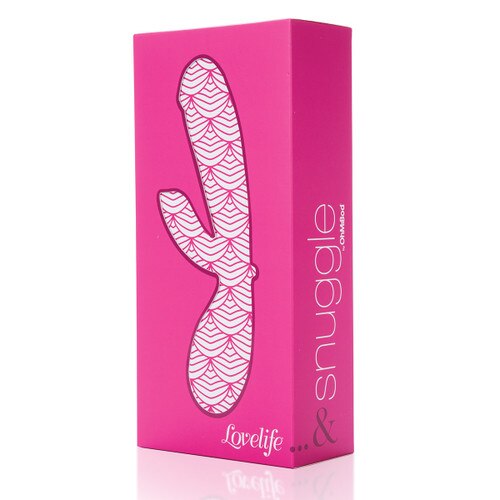 An image of the Lovelife Snuggle packaging. A pink box stands on a white background.