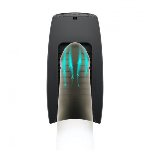 Cross section view of the Man Wand Pump One with outline of a penis shaft
