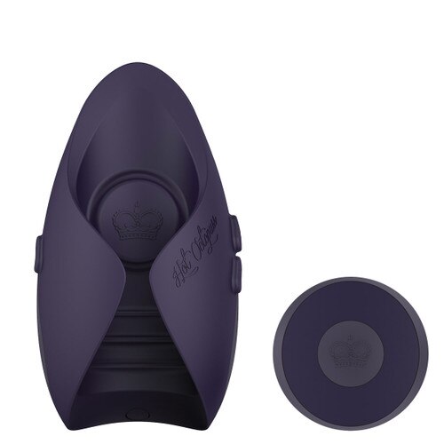 An image of the hands-free Pulse III Duo by Hot Octopuss with its remote control.