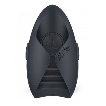 An image of Hot Octopuss' black Pulse II Solo sex toy on a white background.