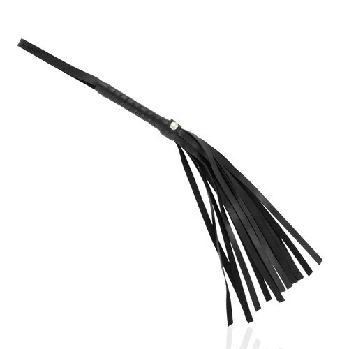 Front View of the Rianne S Ana's Trilogy Kit 3 Faux Leather Whip on a white background