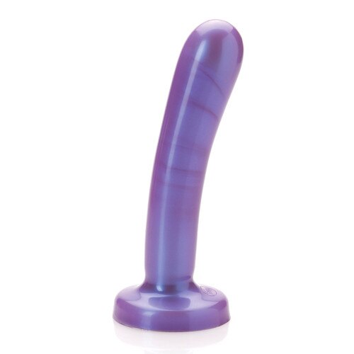 A simple, smooth purple dildo with a flared base.