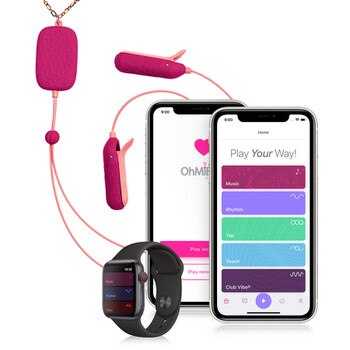 Sphinx App-Controlled Vibrating Nipple Clamps Stylish Sexy Wearable with iPhone and OhMiBod Remote App