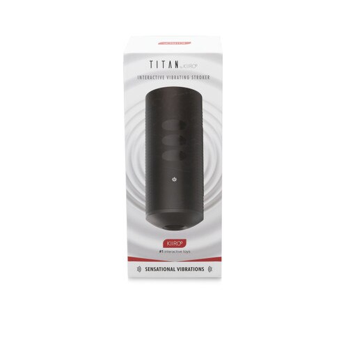 Front View of the Kiiroo Titan in the packaging on a white background